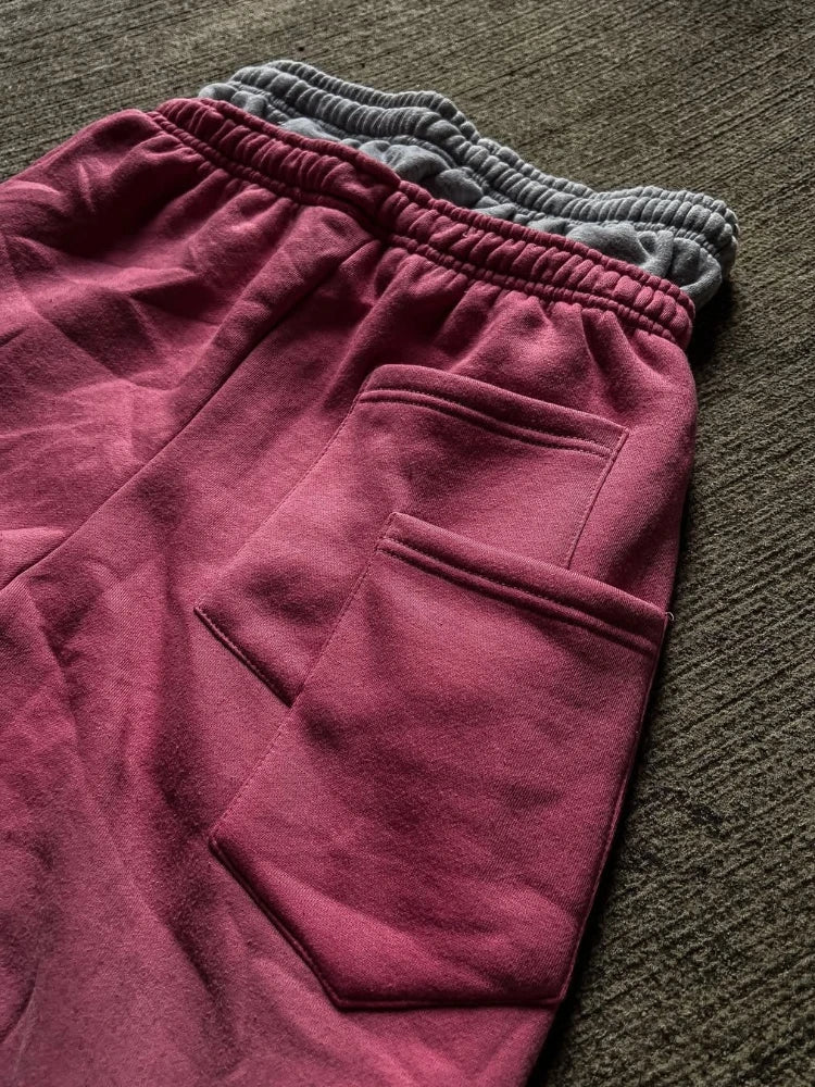 High Street Trendy Pants High Street Ins Trendy Brand Men's and Women's Loose Straight Tube Embroidered Printed Casual Pants