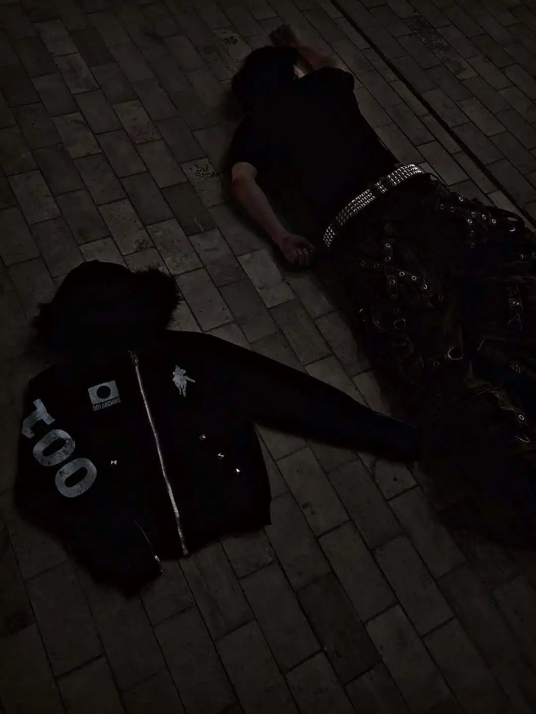 Y2K Japanese Harajuku streetwear European youth rivet fashion wool pullover men's urban casual hooded hip-hop printed sweatshirt